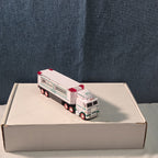 2021 Hess Mini Toy Truck Semi Hauler with Race Car White & Green Collectible