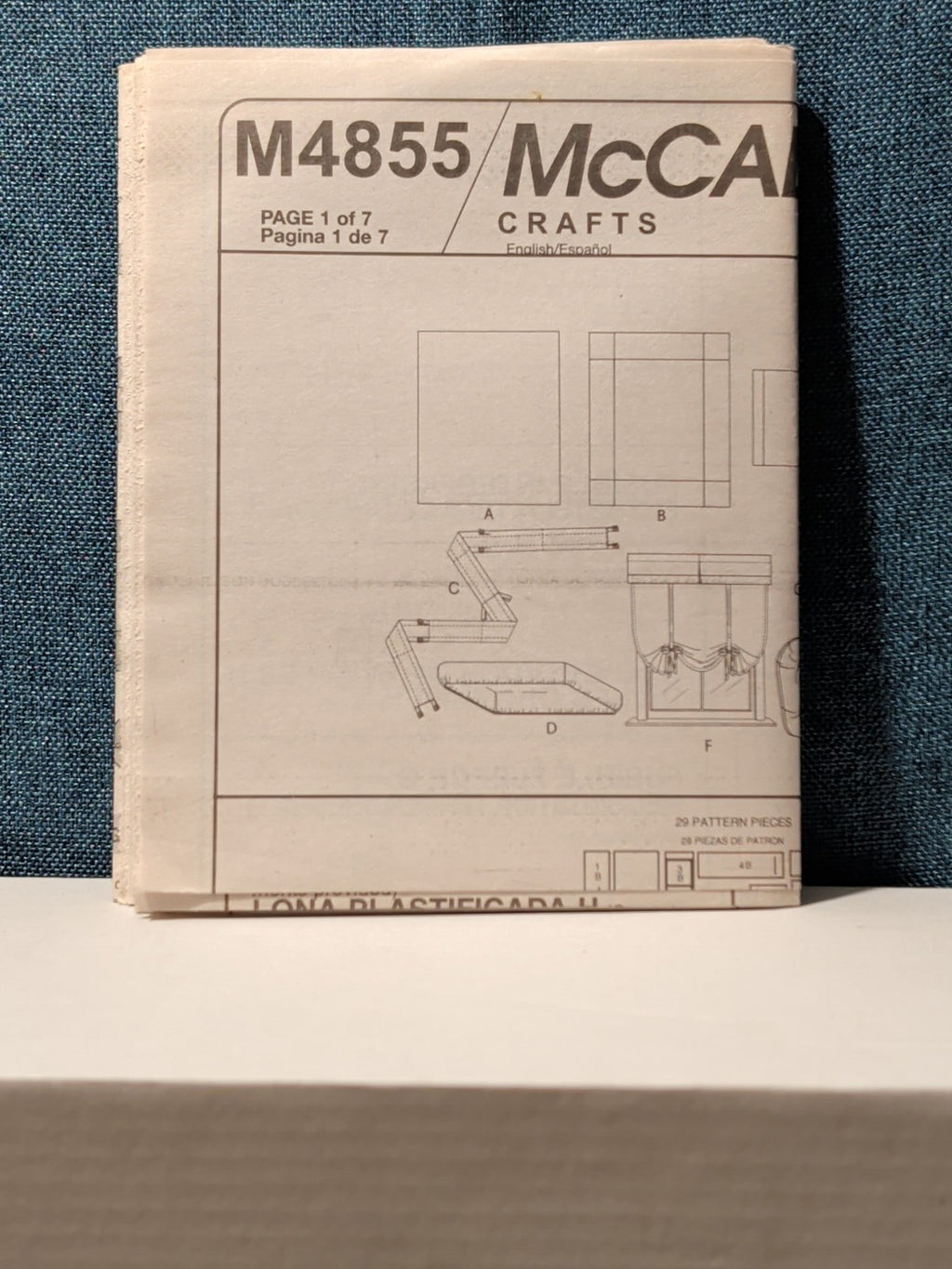 McCall's M4855 Baby Nursery Decor Pattern '05 Bedding Quilt Bumper Stacker UNCUT