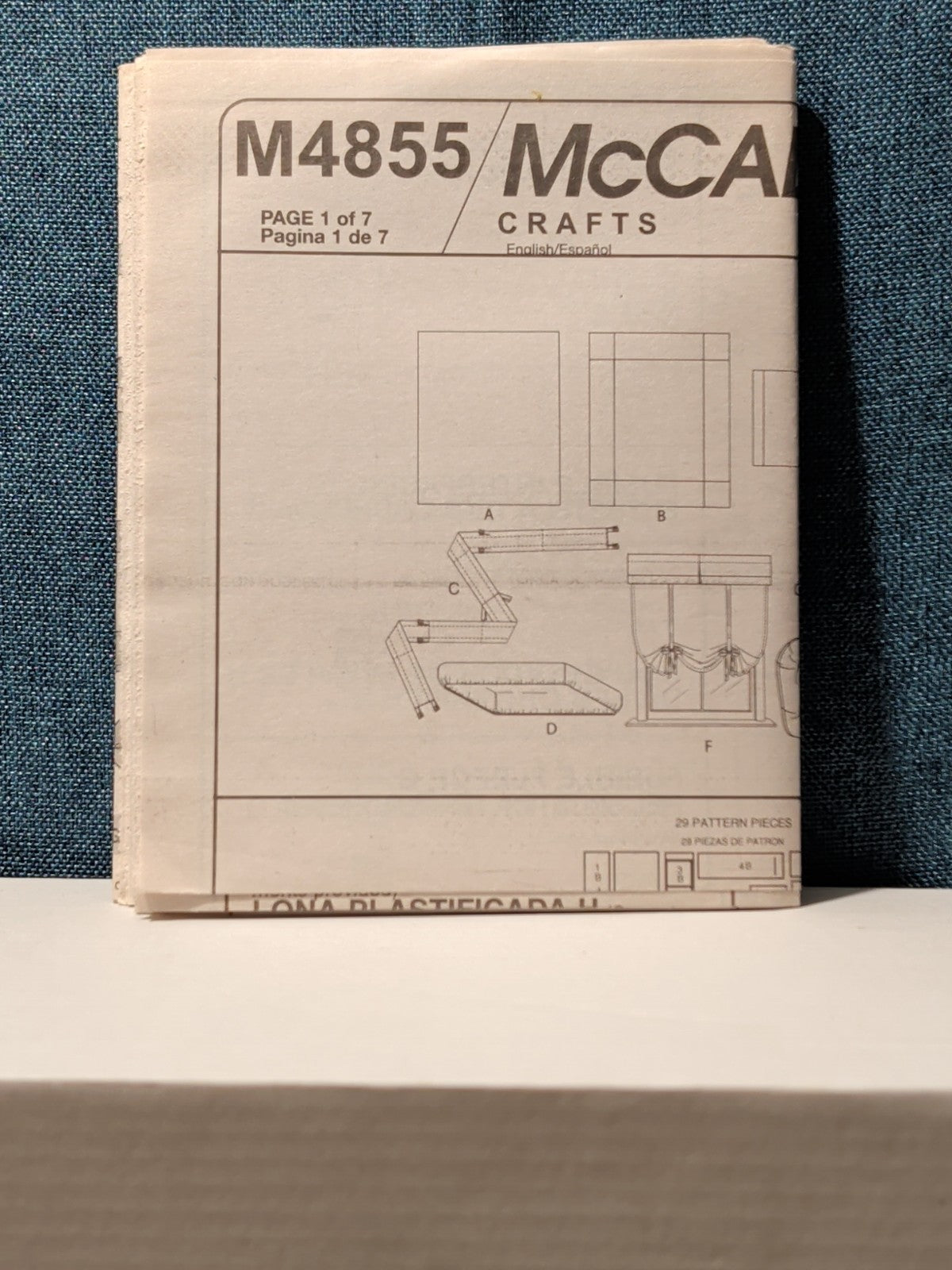 McCall's M4855 Baby Nursery Decor Pattern '05 Bedding Quilt Bumper Stacker UNCUT