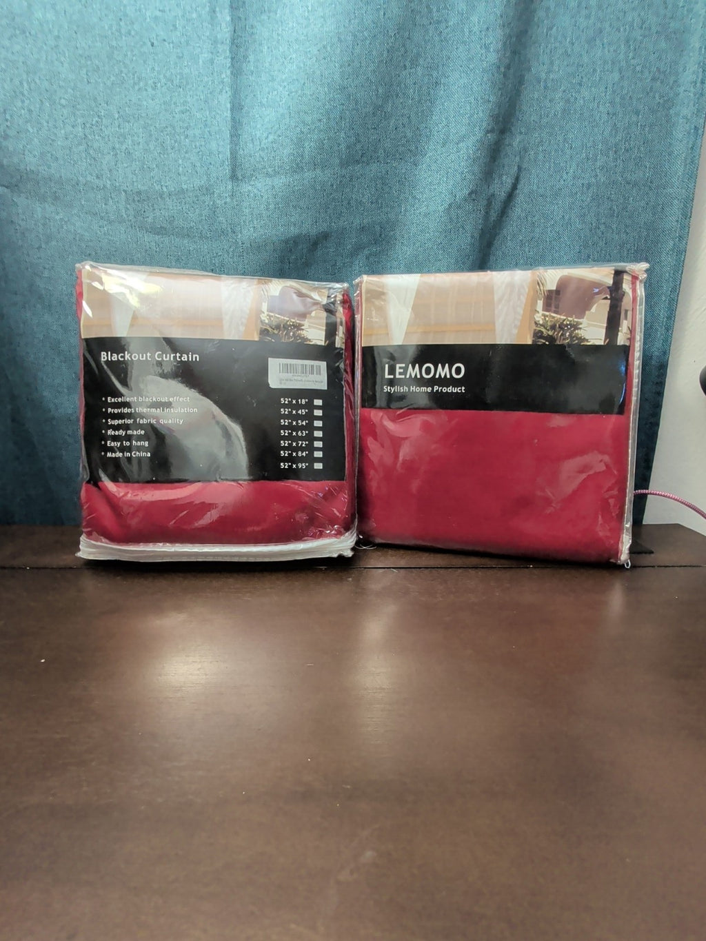 LEMOMO Red Blackout Curtains Set of 2 | 52" x 54" Thermal Insulated