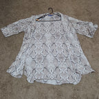 Apt 9 Snakeskin Kimono Cardigan Animal Print Top L/XL Gently Worn RN 73277