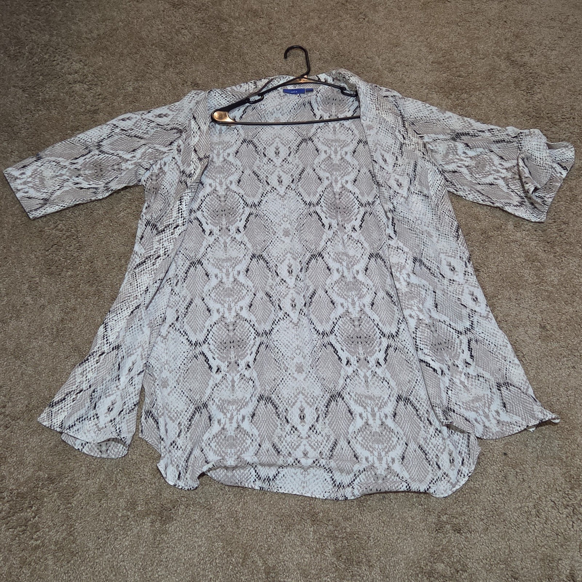 Apt 9 Snakeskin Kimono Cardigan Animal Print Top L/XL Gently Worn RN 73277