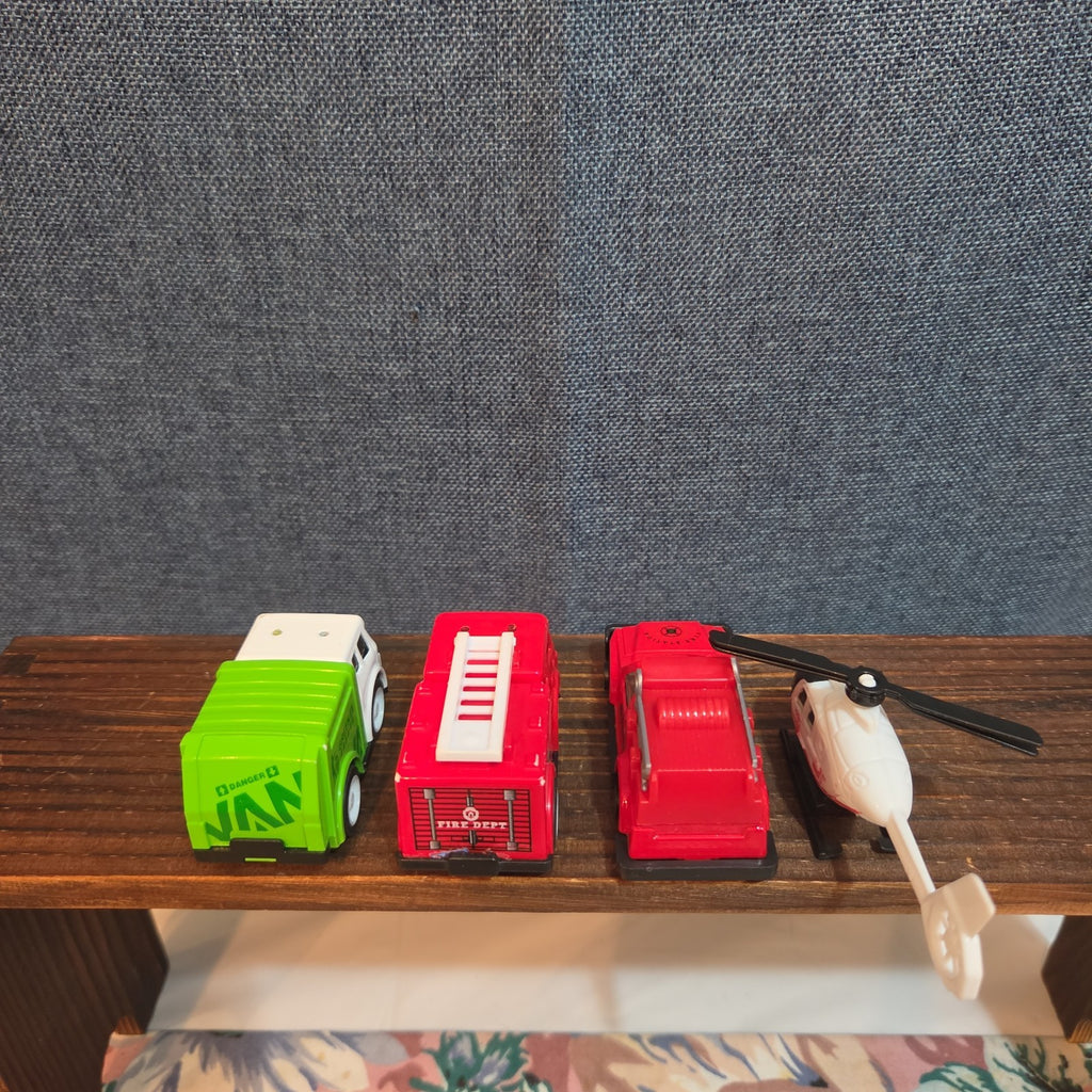 City Rescue Toy Vehicle Lot 4 Fire Truck Copter