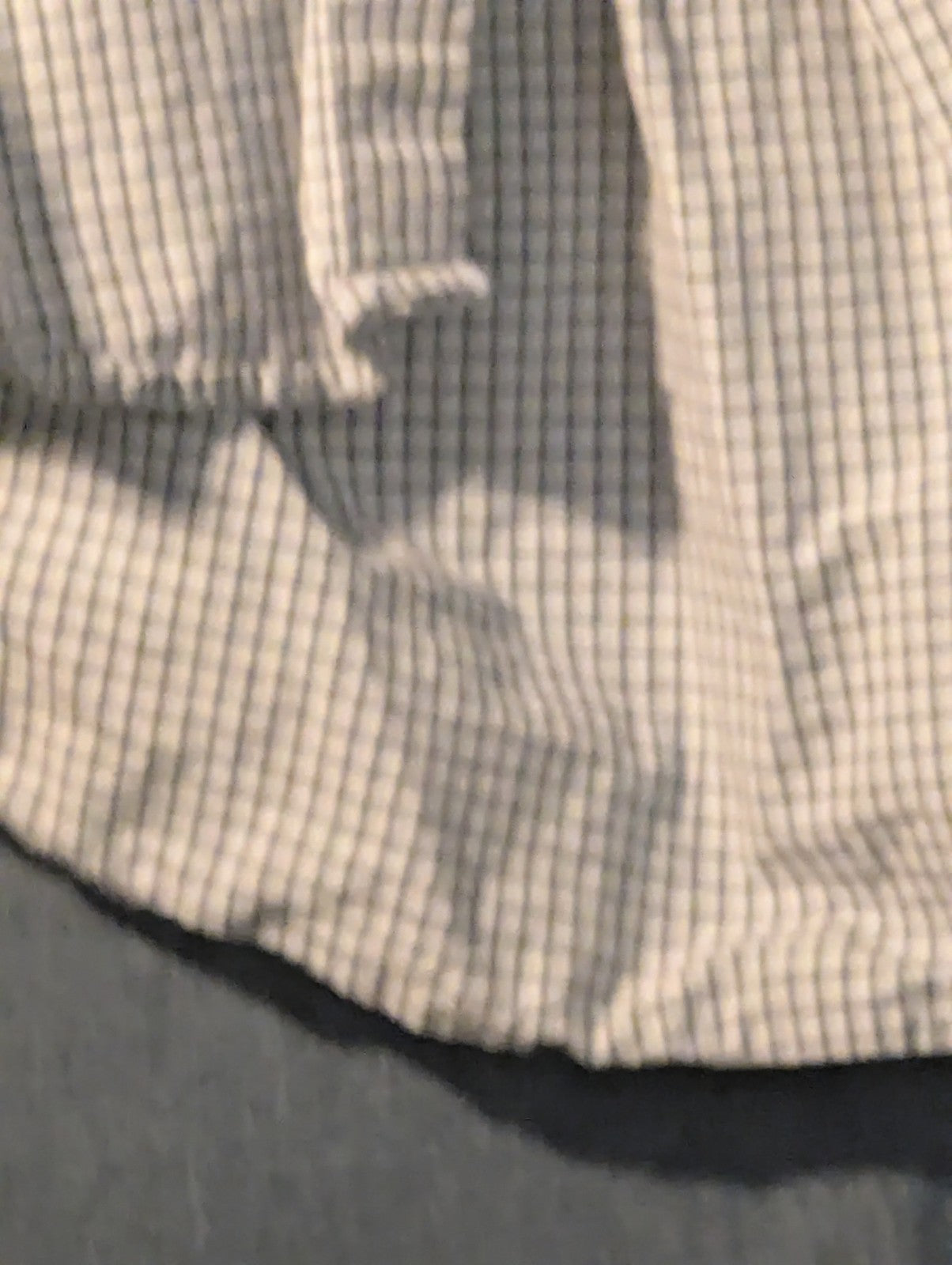 Old Navy Button Down Shirt Men's Large Blue White Grid Check Casual Cotton