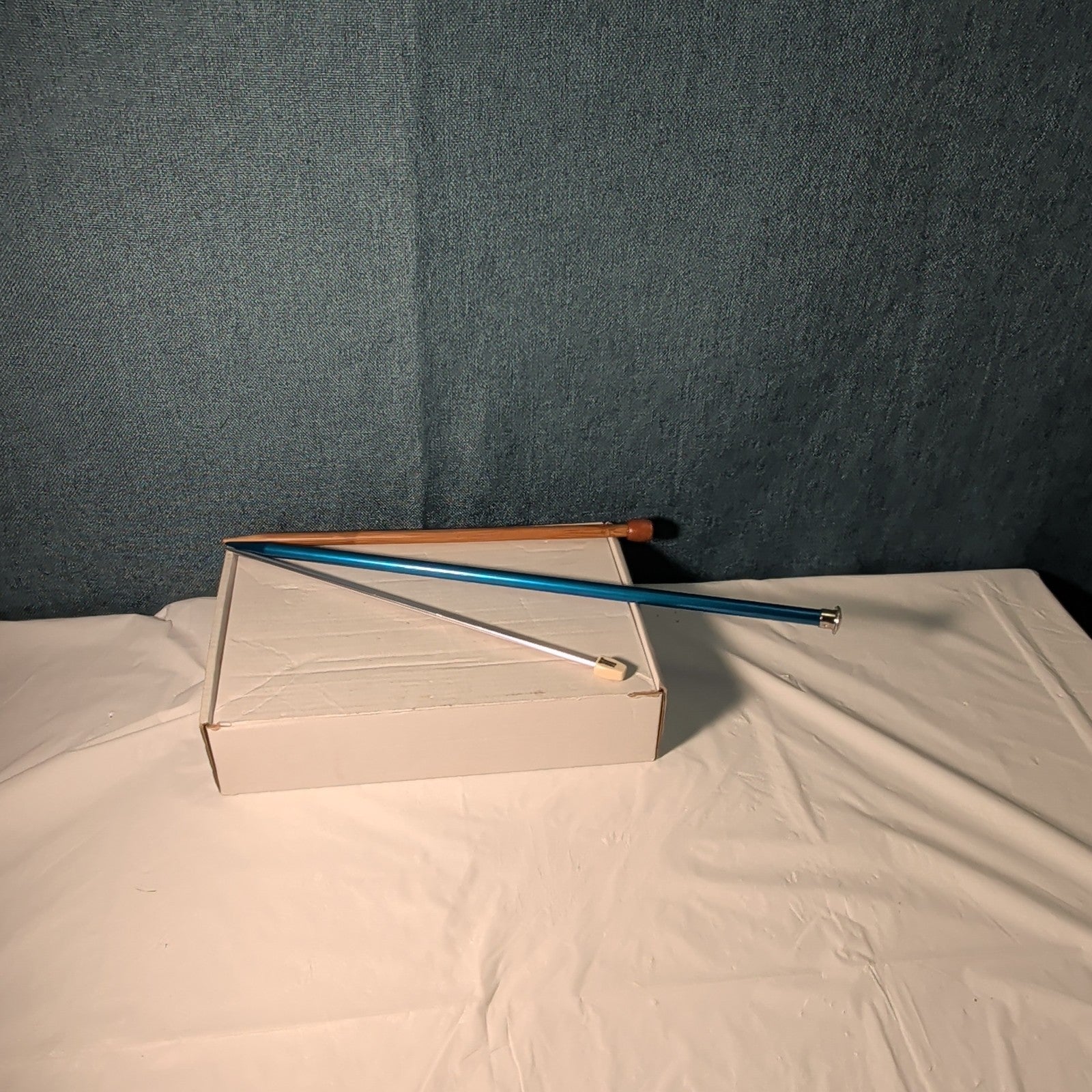 Boye Size 5 Aluminum Knitting Needle 14 Inch Single Point Teal Blue 6328 Vintage
