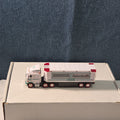 2021 Hess Mini Toy Truck Semi Hauler with Race Car White & Green Collectible