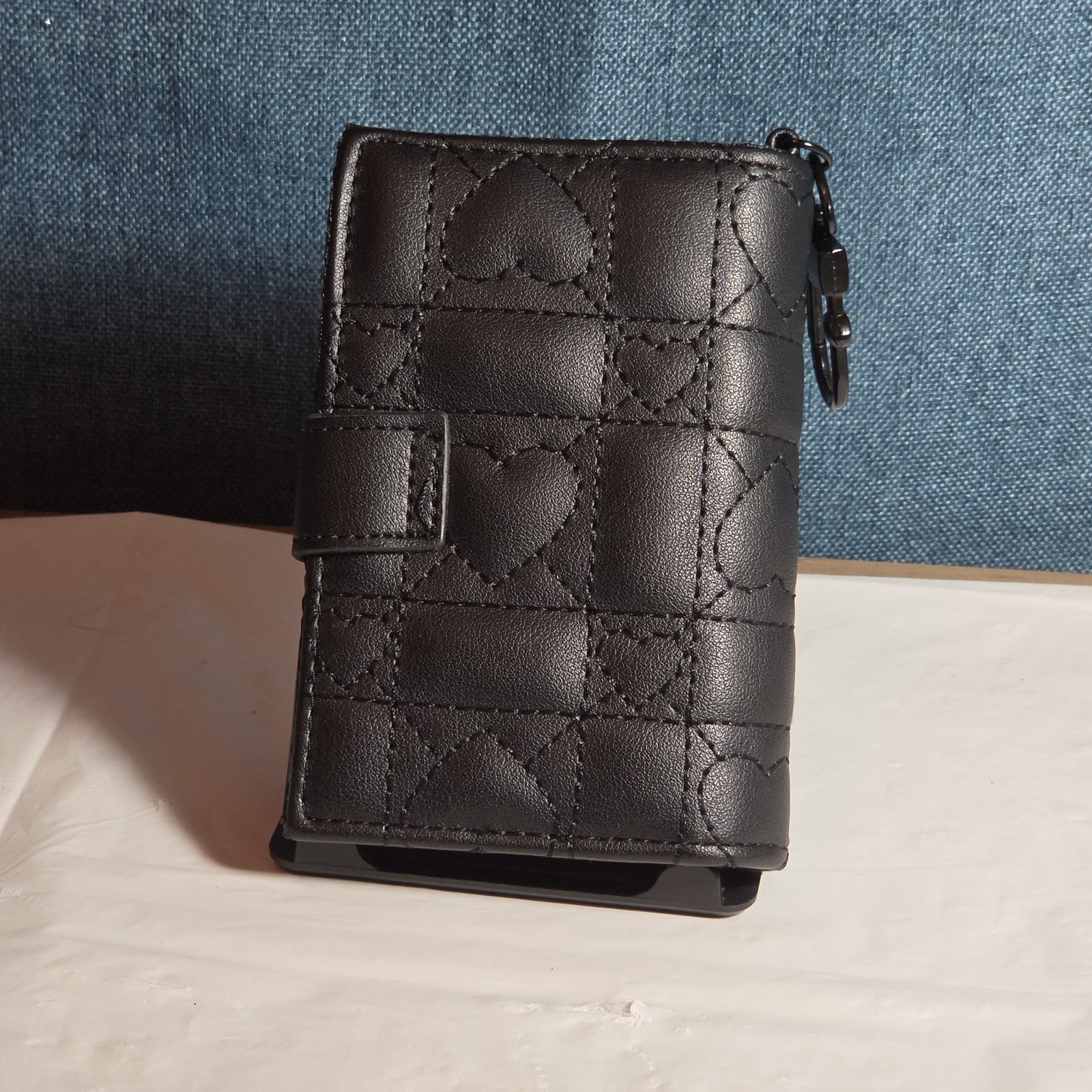 Betsey Johnson Luv Betsey Heart Quilted Wallet Y2K Goth