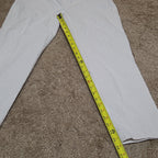 Jones New York Pants Womens 12 Tan White Stripe Pull On Crop Trouser Cotton Good