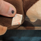 TY Beanie Baby Stretch Ostrich Plush PE Pellets 1997 Vintage With Heart Protect