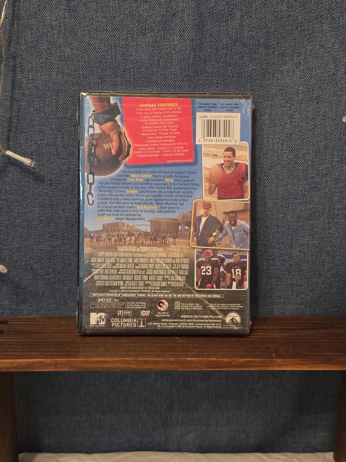 Paramount The Longest Yard DVD Widescreen 2005 Adam Sandler