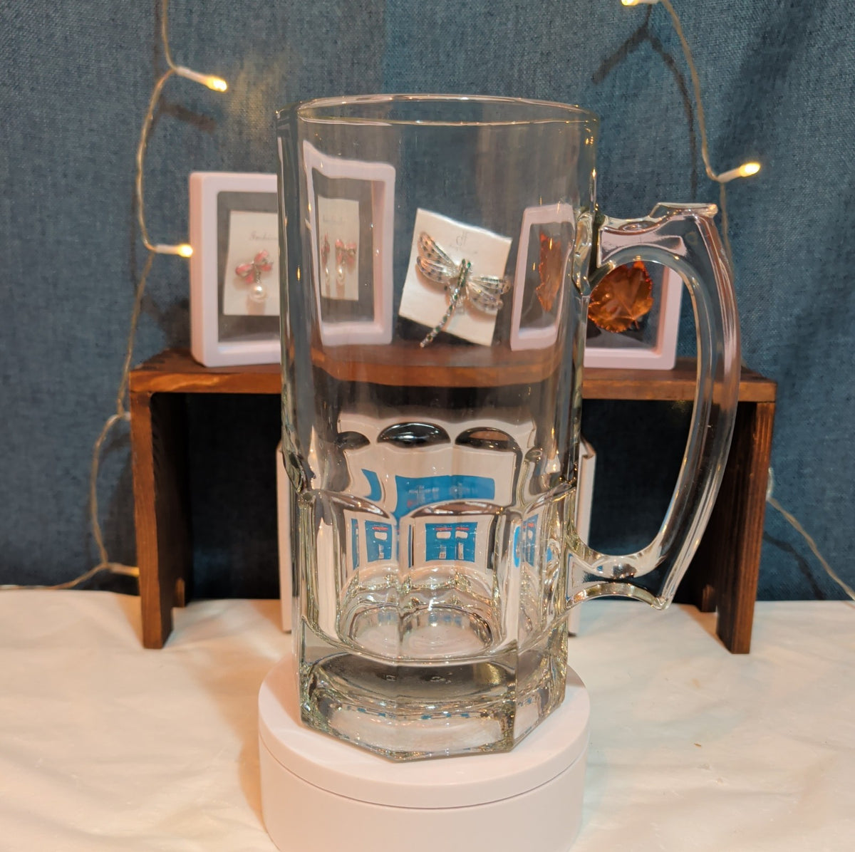 Libbey Gibraltar Super Mug 8-Inch Heavy Glass Beer Stein Vintage