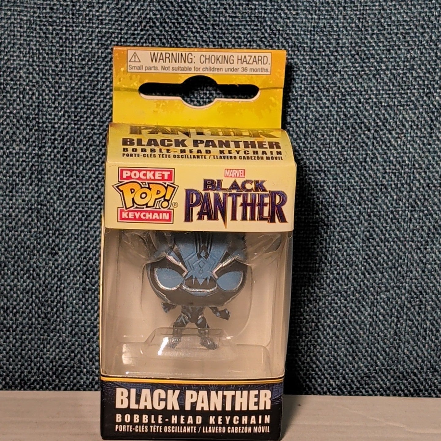 Funko Pocket POP Keychain Marvel Black Panther Glow in the Dark GITD Bobble Head