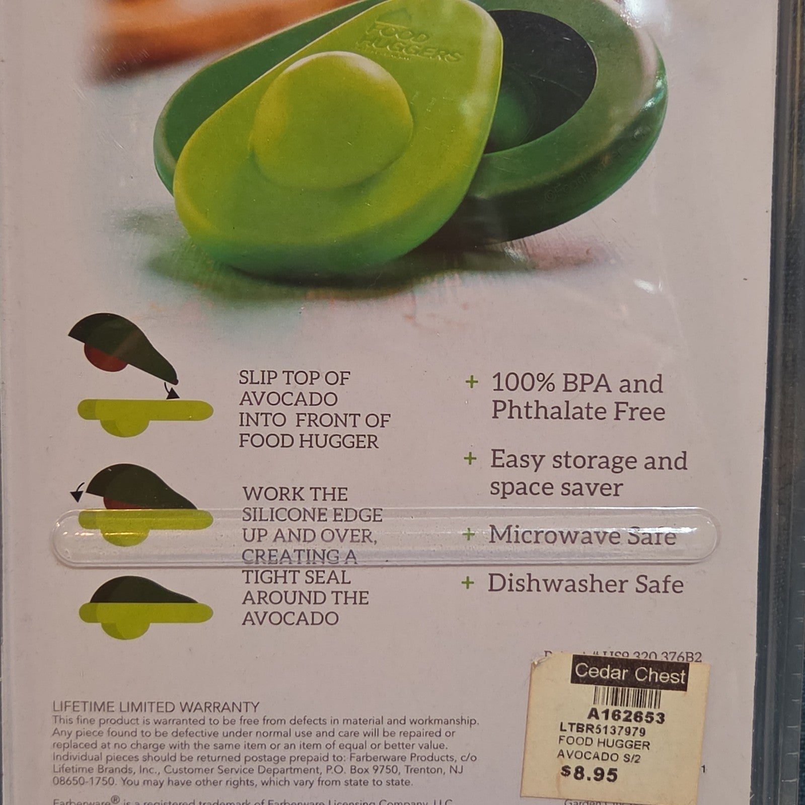 Farberware Food Huggers Silicone Avocado Saver 2-Pack BPA-Free