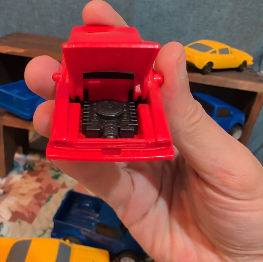 Toy Car Truck Lot 7Pc Plastic Blue Red Yellow