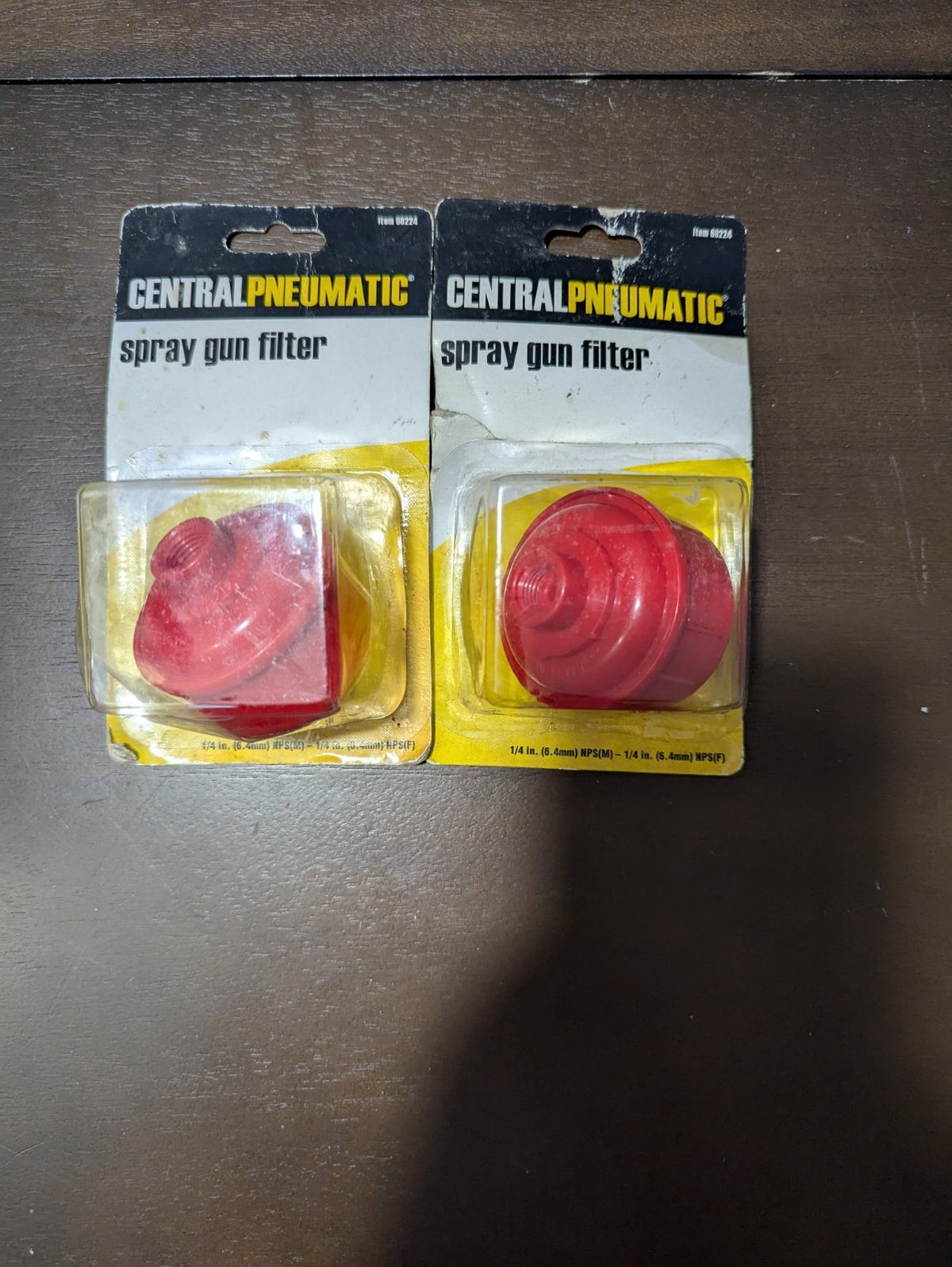 2 Central Pneumatic Inline Spray Gun Filters | Water Trap 1/4" NPT | NOS 88224