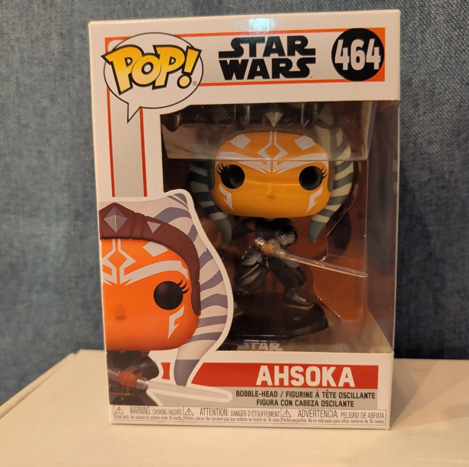 Funko POP Star Wars Ahsoka 464 The Mandalorian Dual Sabers in Box with Protector