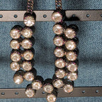 Gunmetal Double Layer Crystal Statement Necklace Edgy Glam
