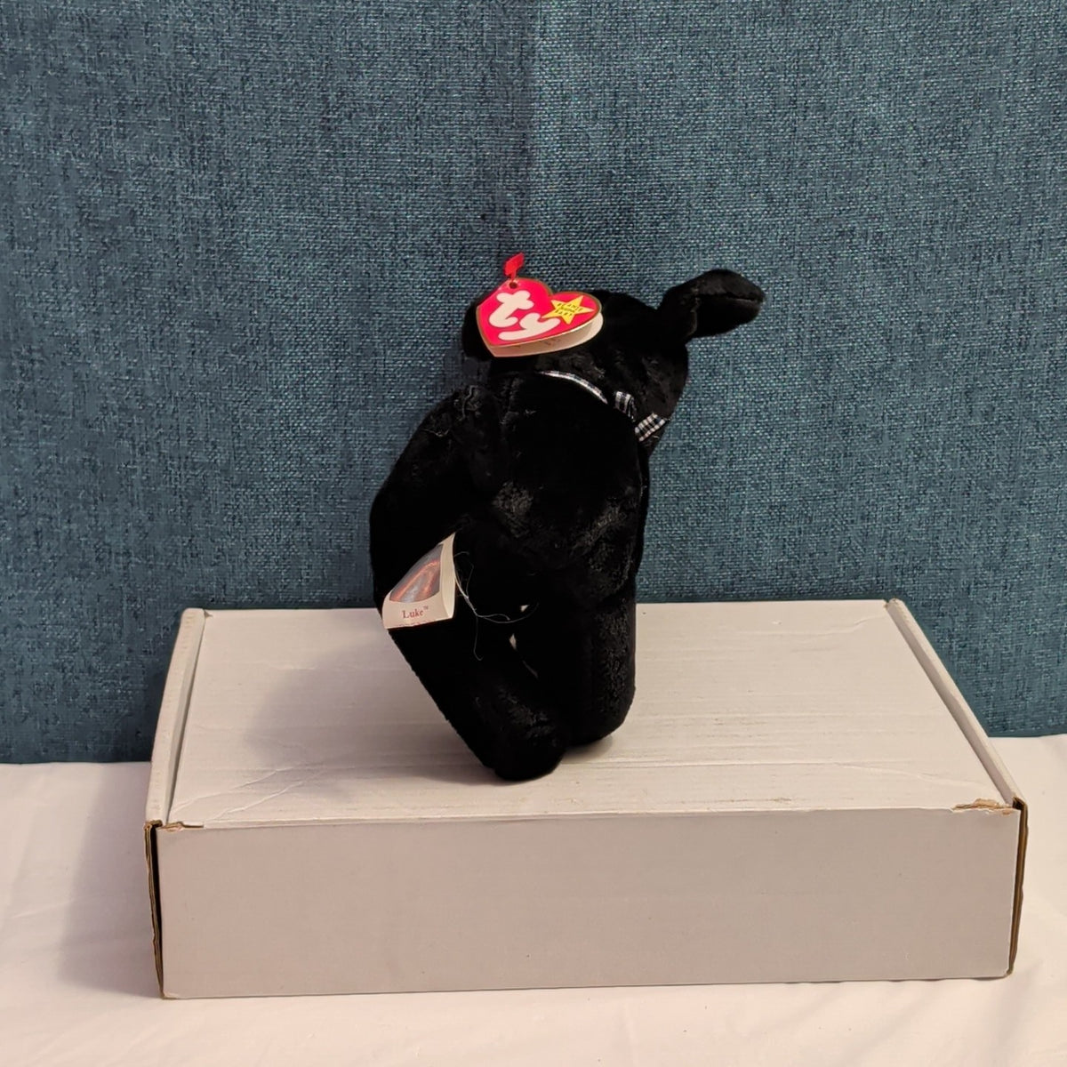 Ty Beanie Baby Luke the Black Labrador Retired 1999 WMT Holographic Tag Vintage