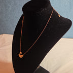 Rose Gold Tone Swan Pendant Stainless Steel Coquette NWT