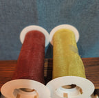 Deco Mesh Ribbon Lot 2 Maroon Gold Metallic Craft Destash