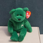 Ty Beanie Baby Erin the Bear 1997 Retired MWMT P.E. Pellets Irish Green Clover