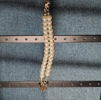 Faux Pearl Purse Charm Gold Silver Tone W Letter Initial