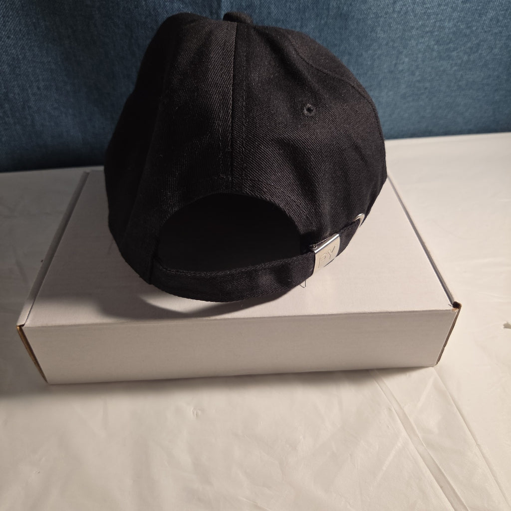Black Rhinestone Trim Baseball Cap Peng Yuan