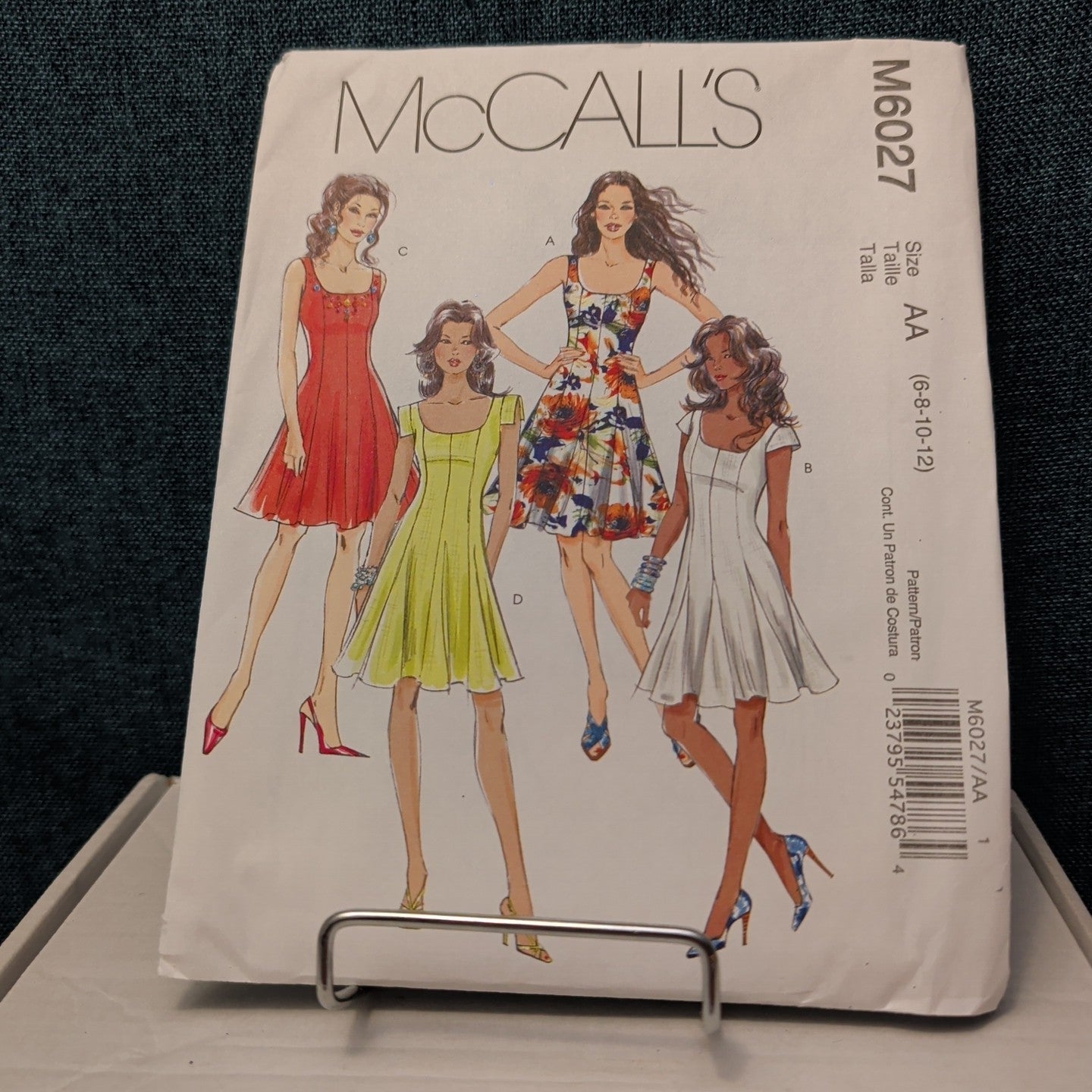 McCall's M6027 Sewing Pattern | Flared Princess Seam Dress Sizes 6-12 UNCUT OOP