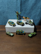 8 Pc. Soldier Action Figure & K9 Dog | Army Vehicles| Military Toy Strike Team