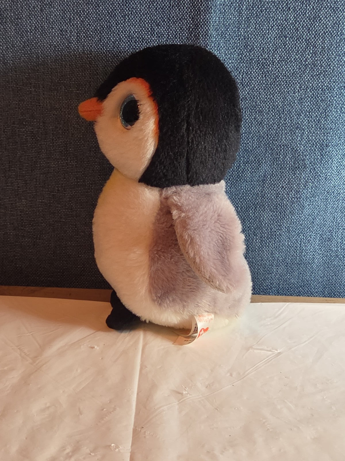Ty Beanie Boos Pongo Penguin Plush 7" Blue Glitter Eyes 2017- No Tag