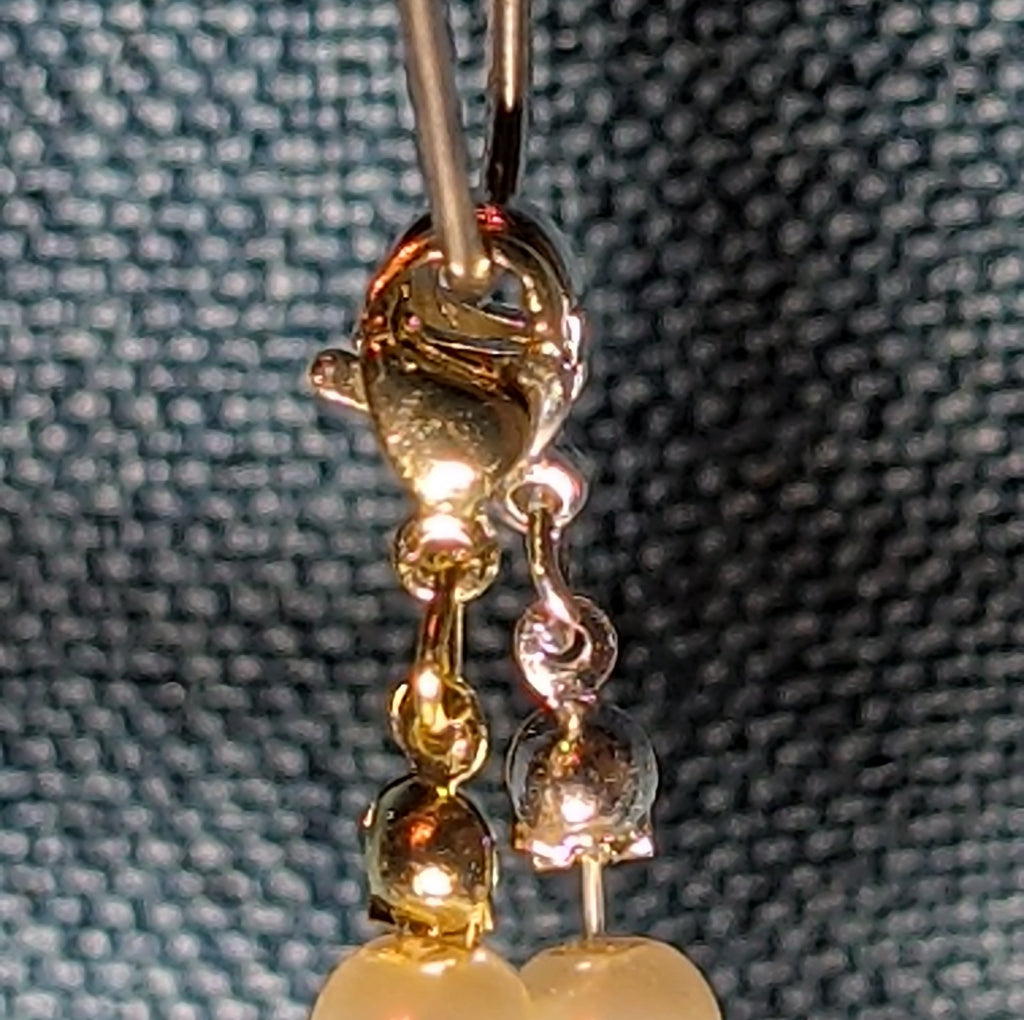 Faux Pearl Purse Charm Gold Silver Tone Letter U