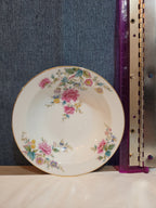 Noritake Peony 5053 China 7.5" Soup Bowl Floral Gold Rim Vintage
