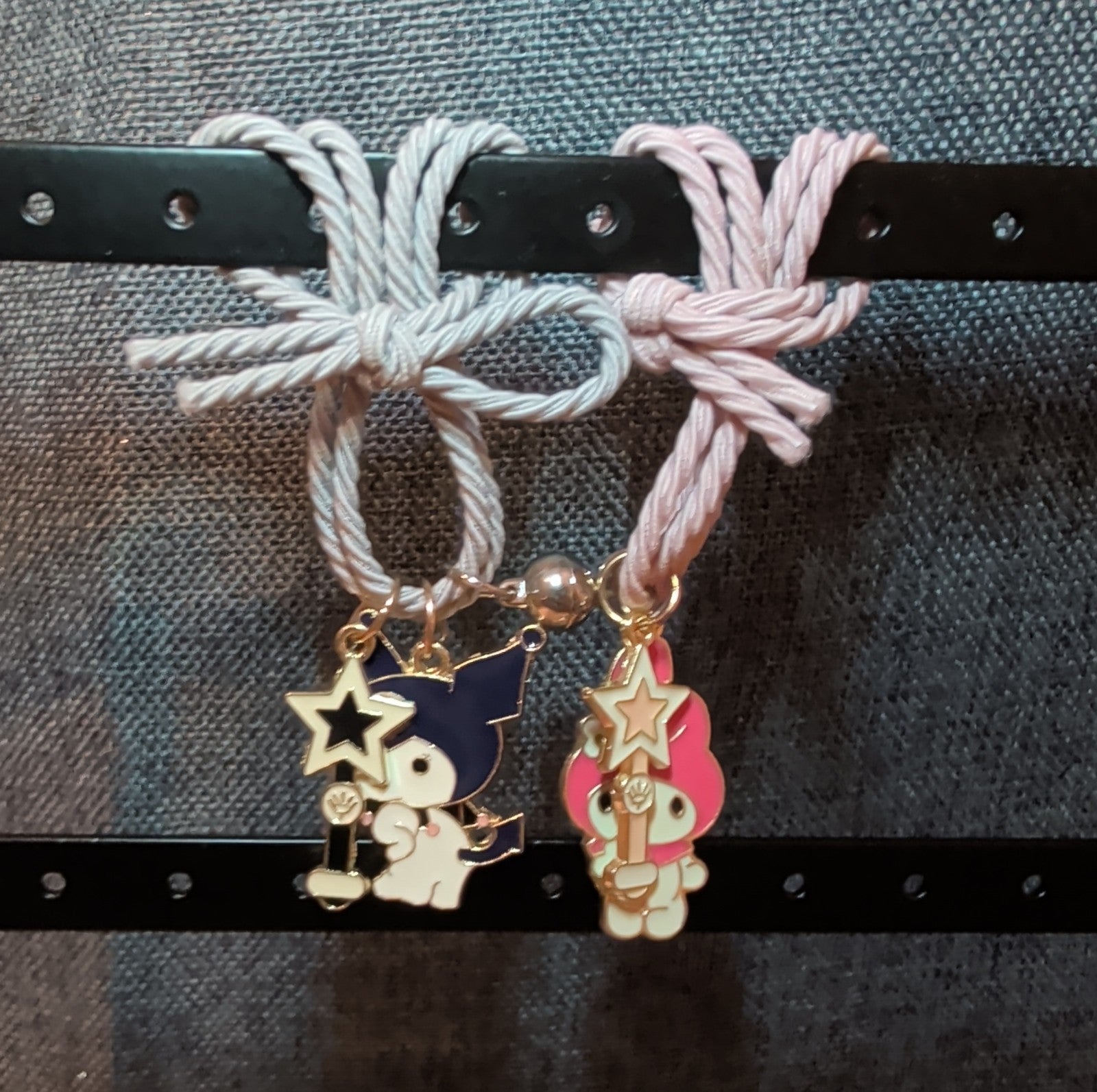 Kuromi My Melody Magnetic Friendship Bracelet Set Enamel Kawaii Y2K  OS