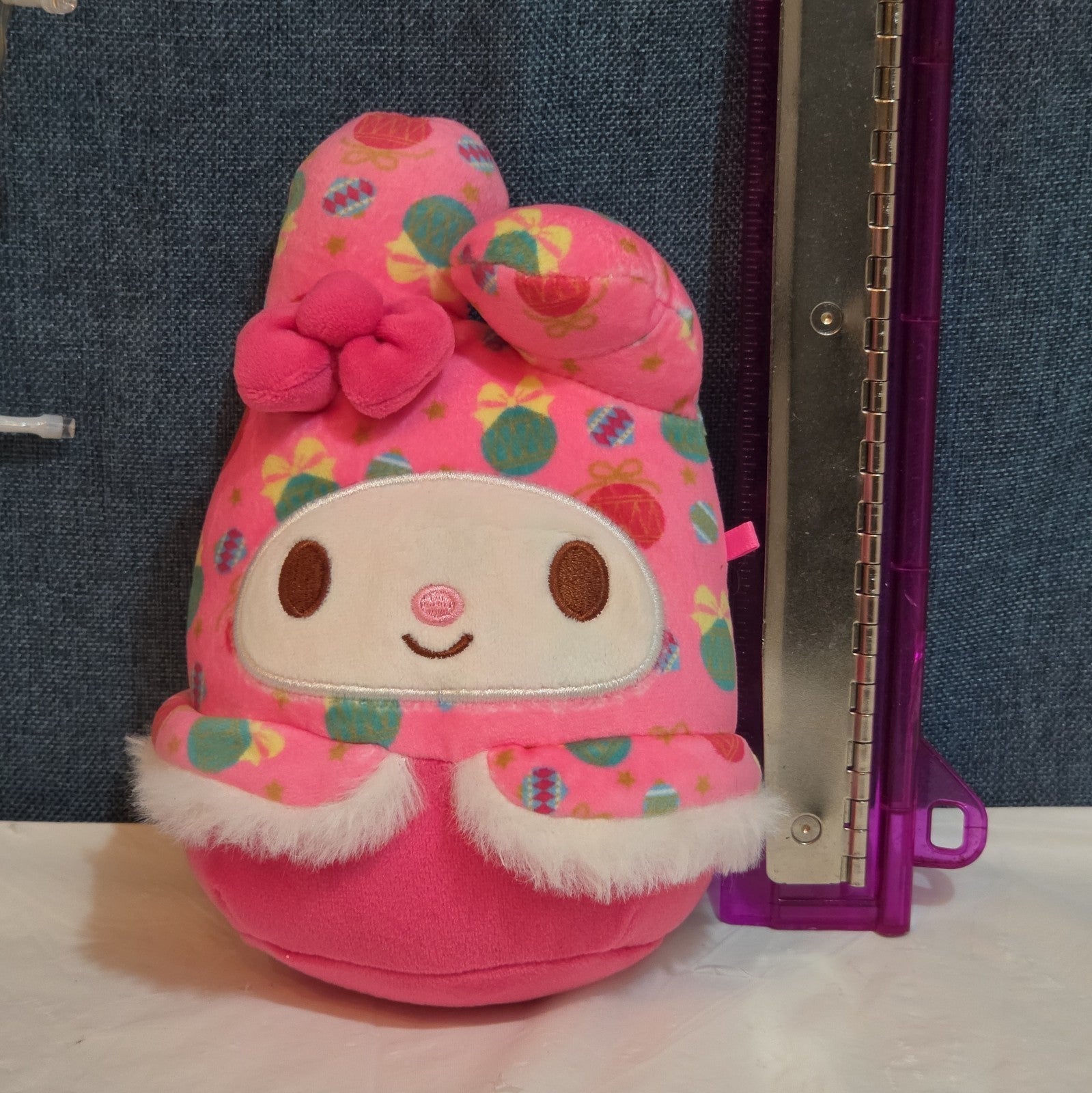 Squishmallows Sanrio My Melody Holiday Ornament Plush