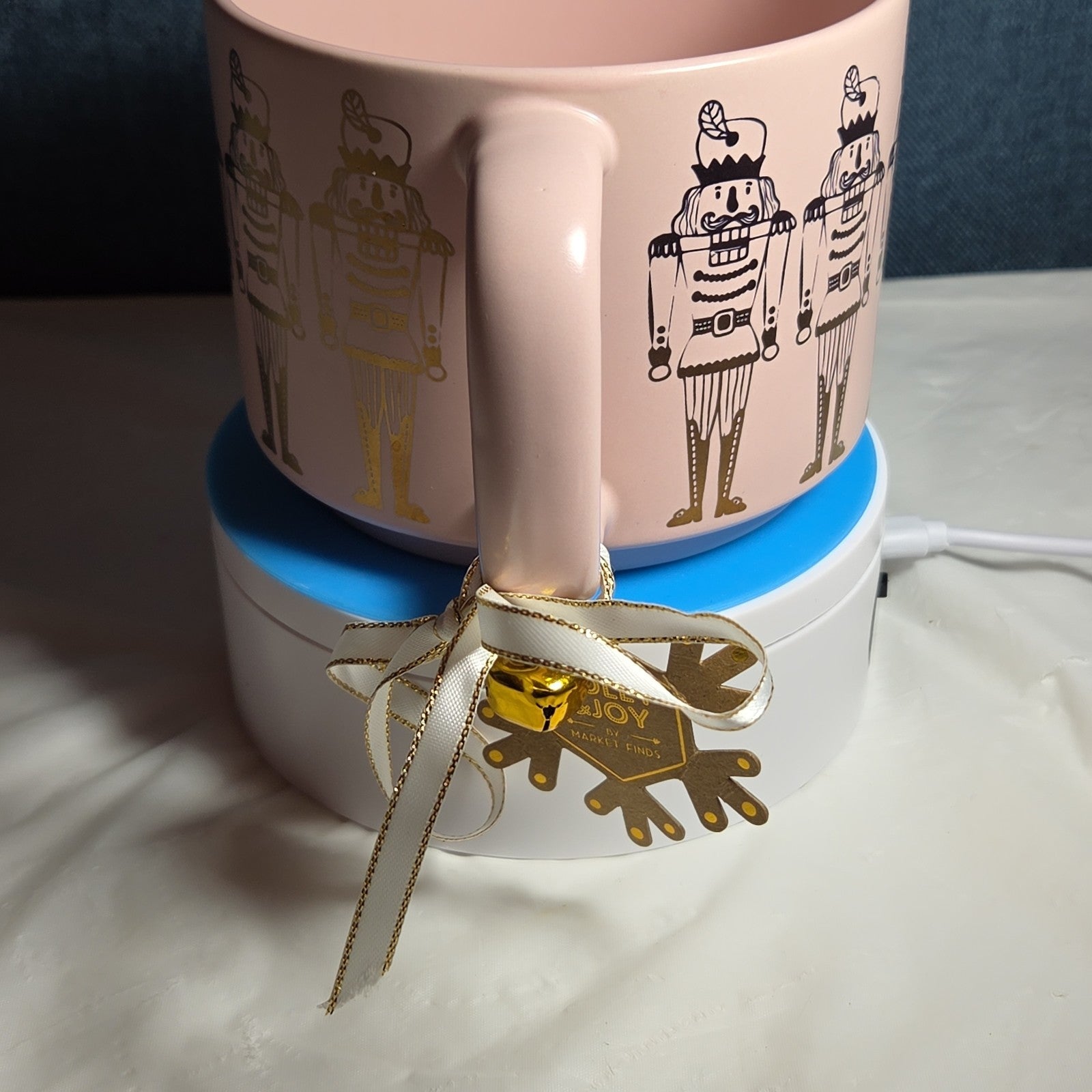 Holly & Joy Nutcracker Pink Ceramic Mug Holiday NWT