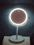 LED Tabletop Vanity Mirror 8.5" Round Makeup Mirror Jewelry Tray Base | Tested