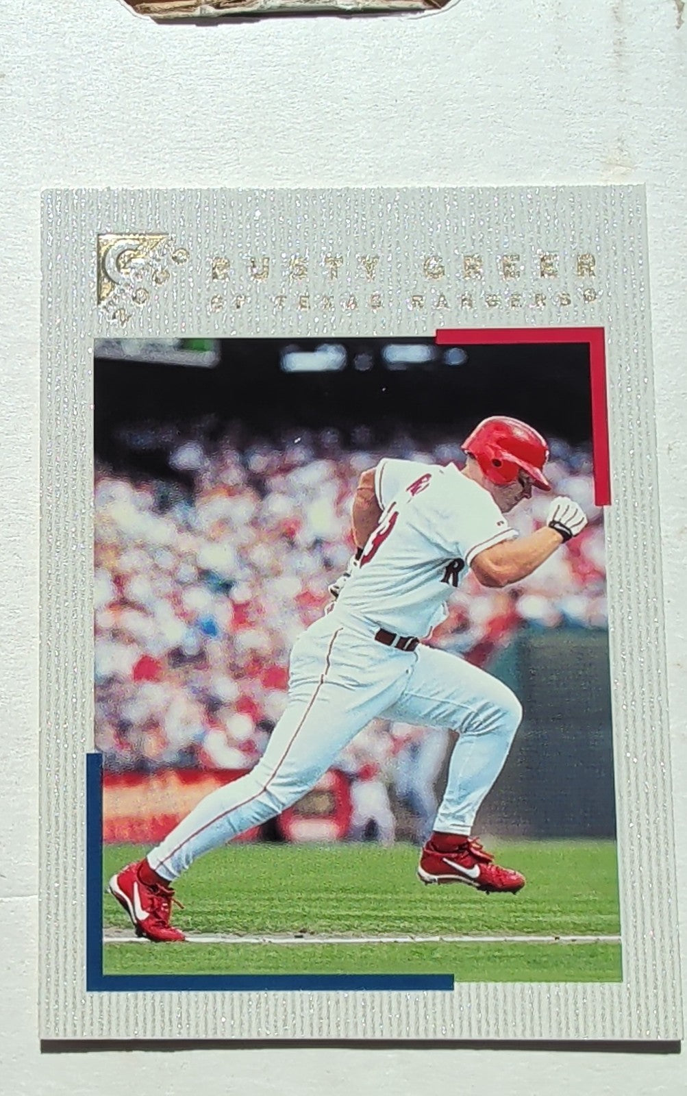 2000 Topps Gallery Rusty Greer #4 Texas Rangers Canvas Texture Baseball Card