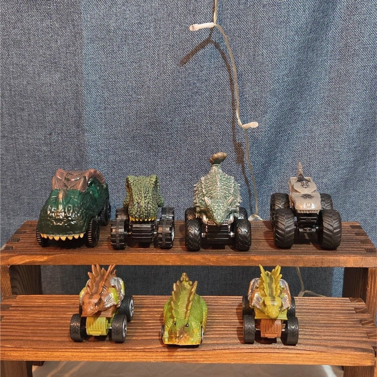 Lot Of 7 Dinosaur Monster Trucks, Vehicles Plastic
