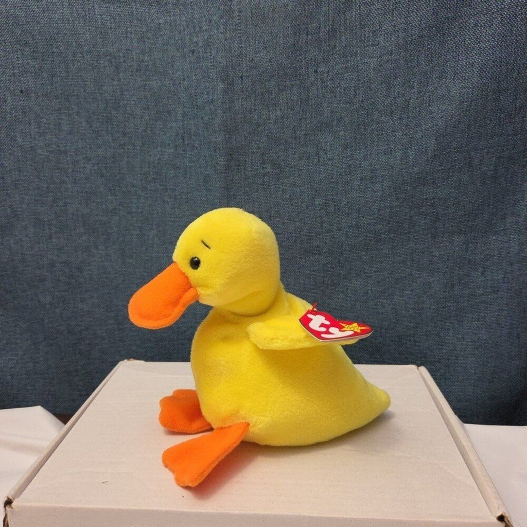 TY Beanie Baby QUACKERS the Duck 1994 Mint Plush Mint Tags Vintage Yellow Plush