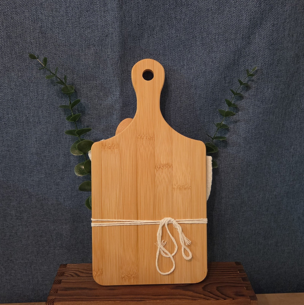 Natural Wood Charcuterie Board 6Pc Farmhouse