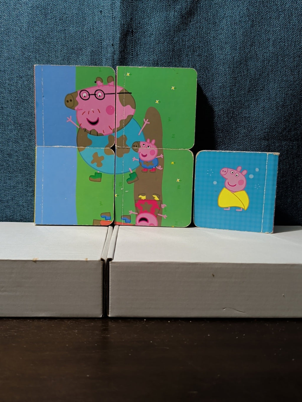 Set of 14 Peppa Pig Mini Board Books | Little Library Puzzle Backs | Travel Size