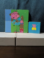 Set of 14 Peppa Pig Mini Board Books | Little Library Puzzle Backs | Travel Size