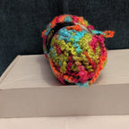 Lion Brand Lion Boucle Yarn Sorbet 205 Mohair Blend Textured Pink Teal Orange