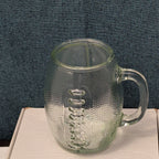 Home Essentials FOOTBALL Glass Mug XL 36 oz Textured Pigskin Beer Stein Gameday