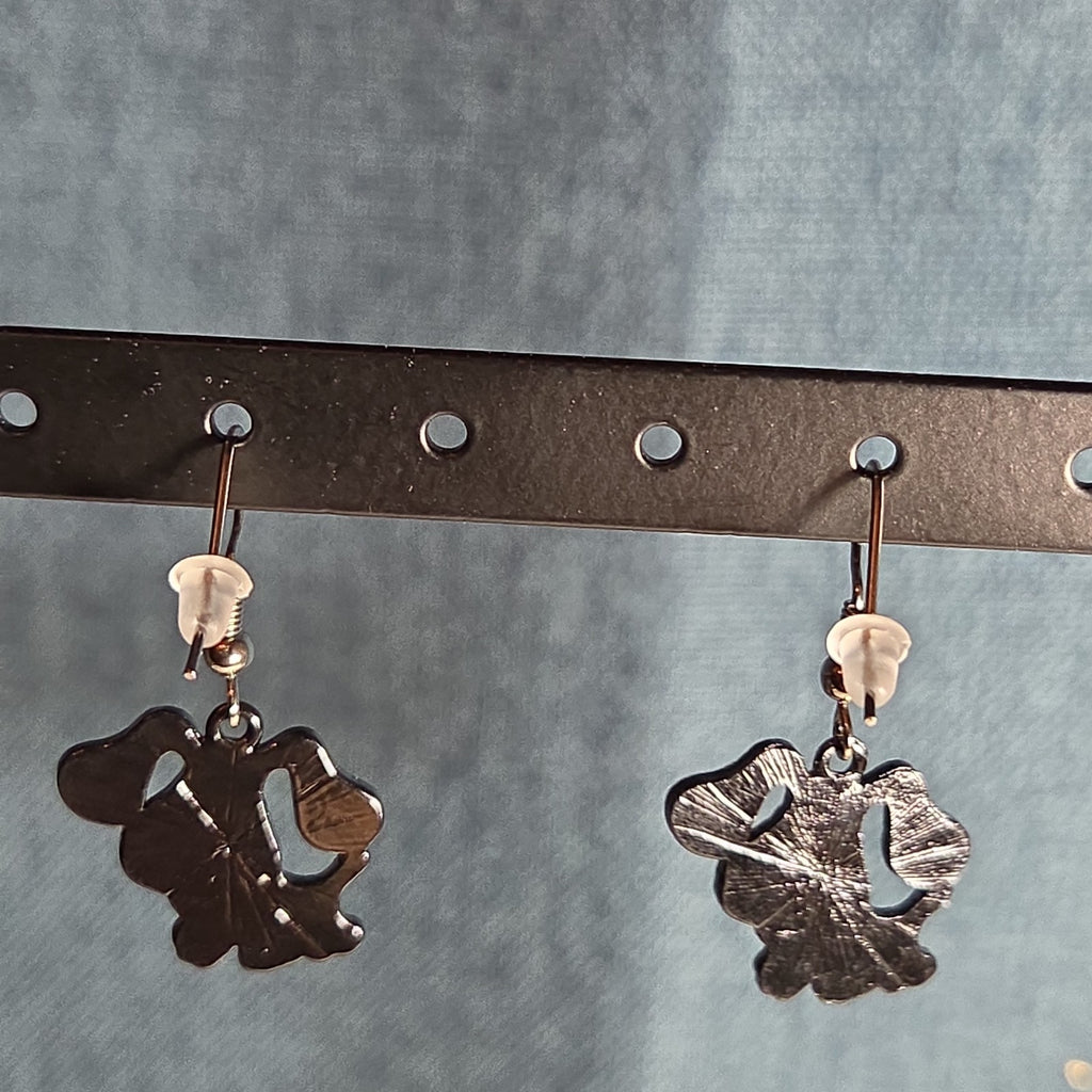 Blue Paw Print Dangle Earrings Cute Pet Lover Enamel Hook Drop Jewelry