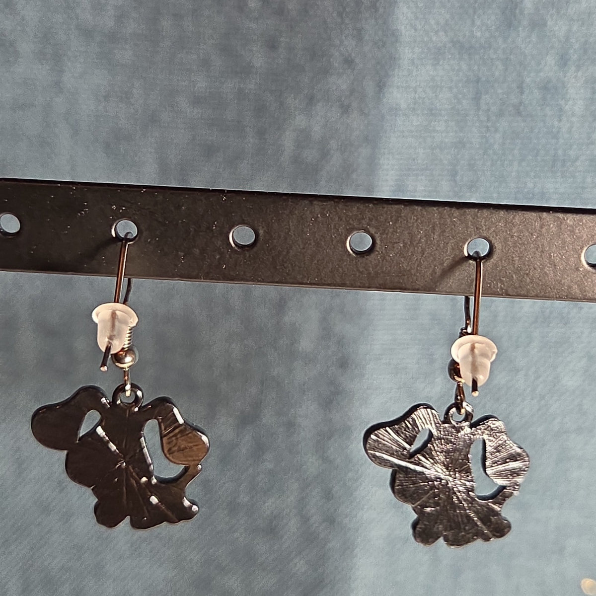 Blue Paw Print Dangle Earrings Cute Pet Lover Enamel Hook Drop Jewelry