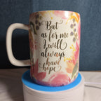 Mary Square Hope Mug Floral Ceramic Cup