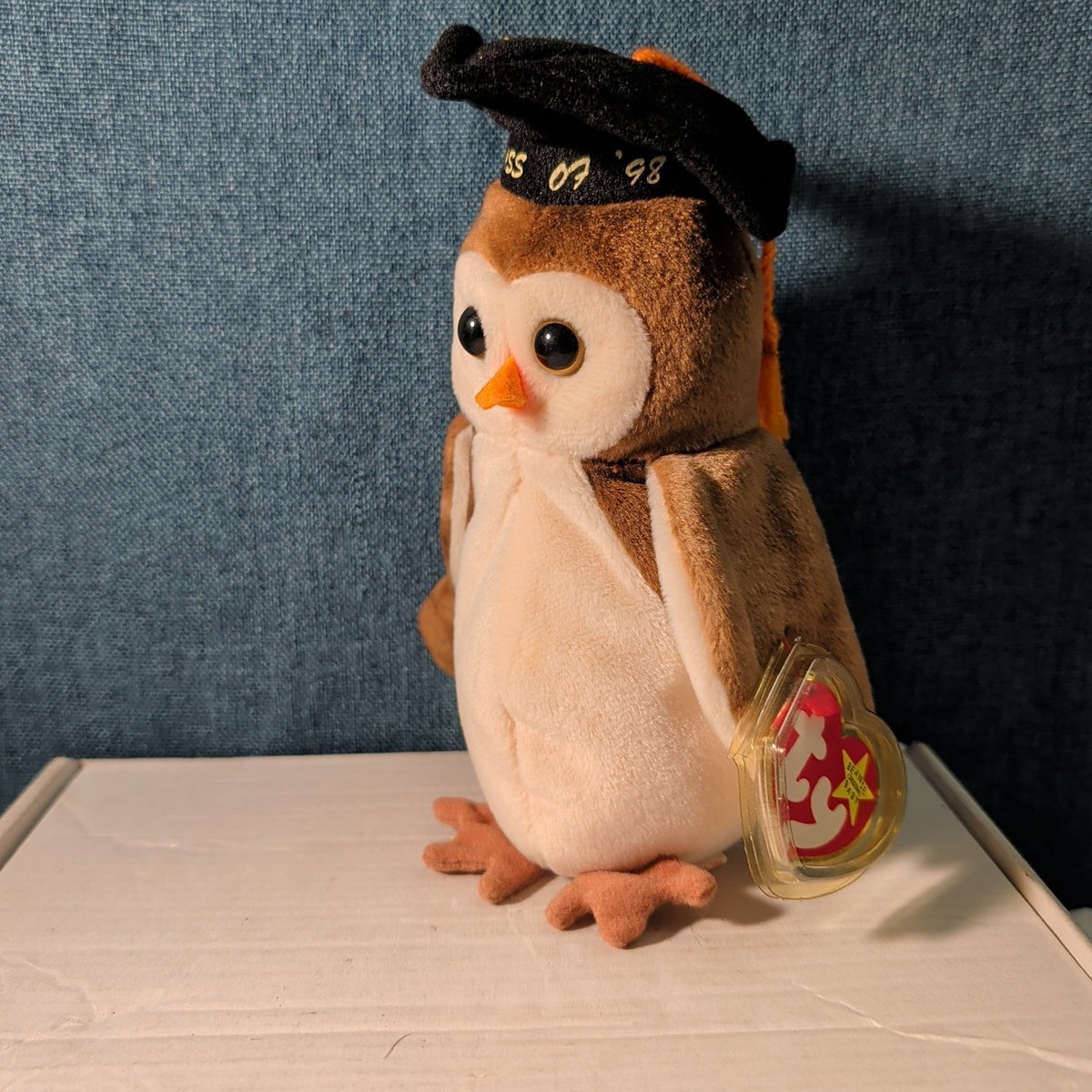 Wise TY Beanie Baby Owl Class of 1998 Graduation Gift MWMT with Tag Protector