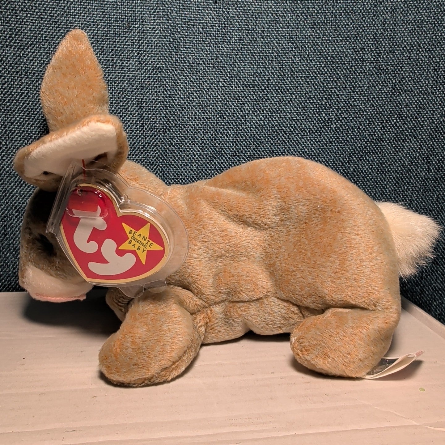 Ty Beanie Baby Nibbly 1998 Retired Speckled Bunny with Tag Protector Vintage