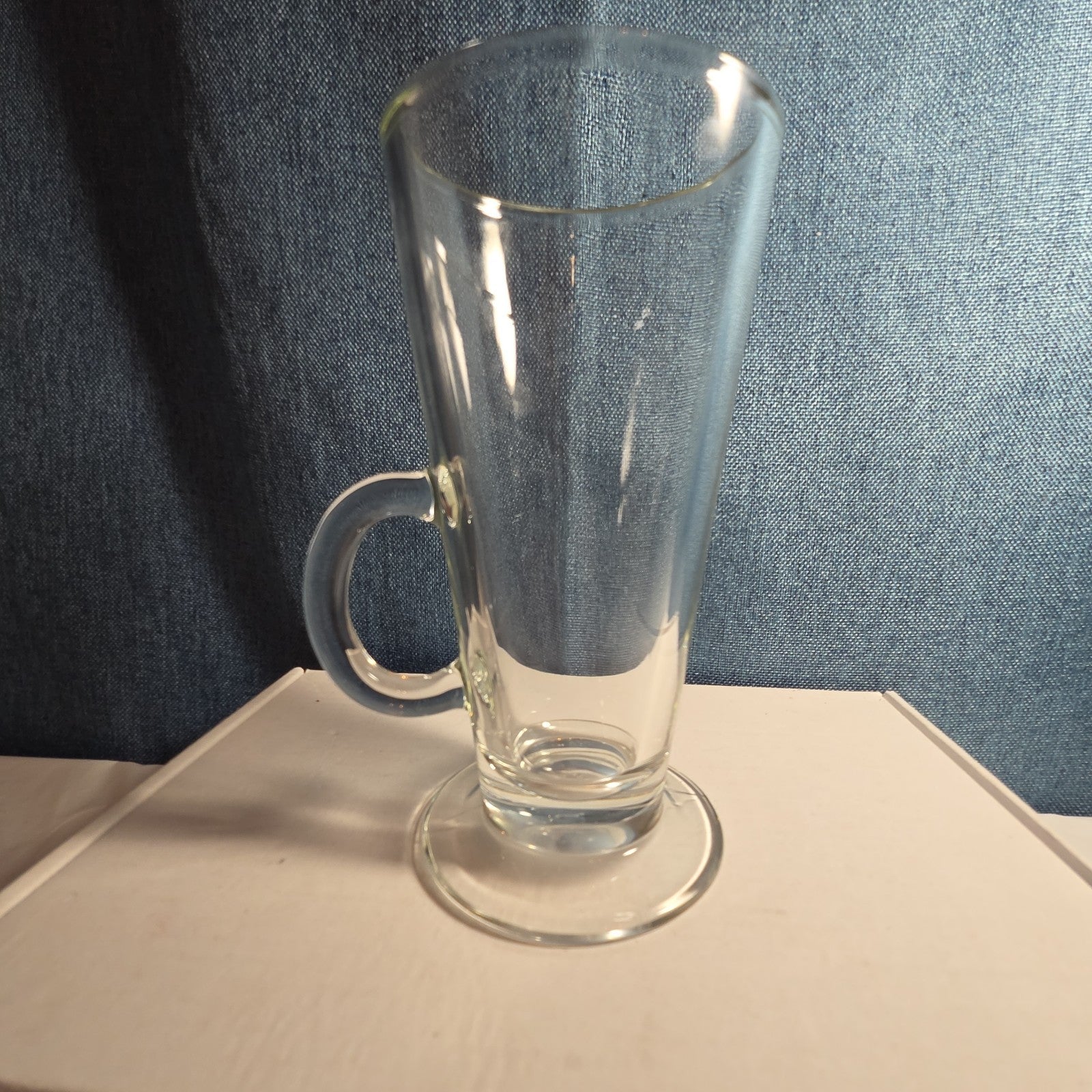 Clear Glass Irish Coffee Mug 6" Footed Latte Hot Toddy Cafe Cup Replacement